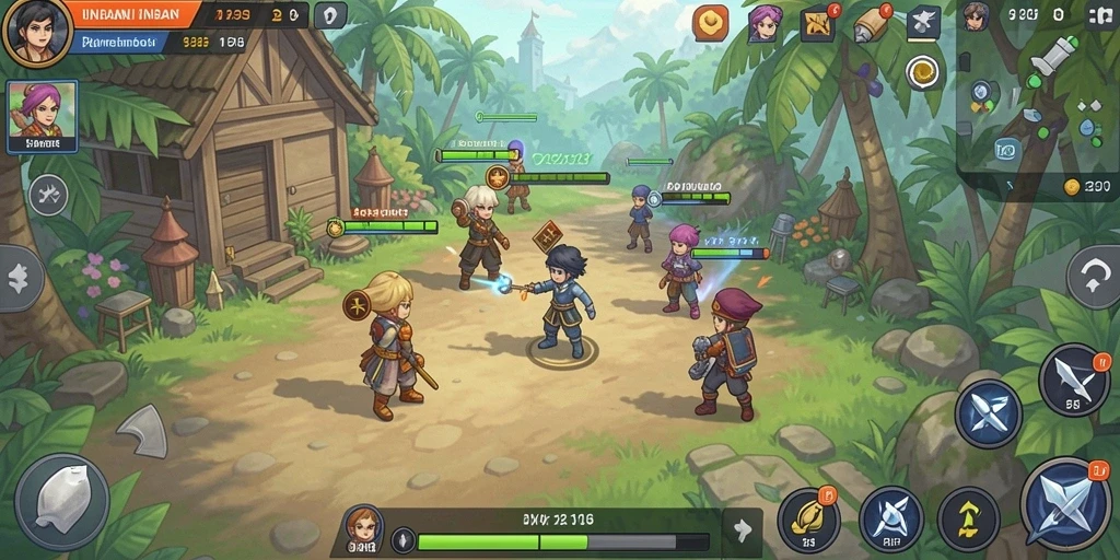 Screenshot momen berinteraksi dengan teman dalam permainan.